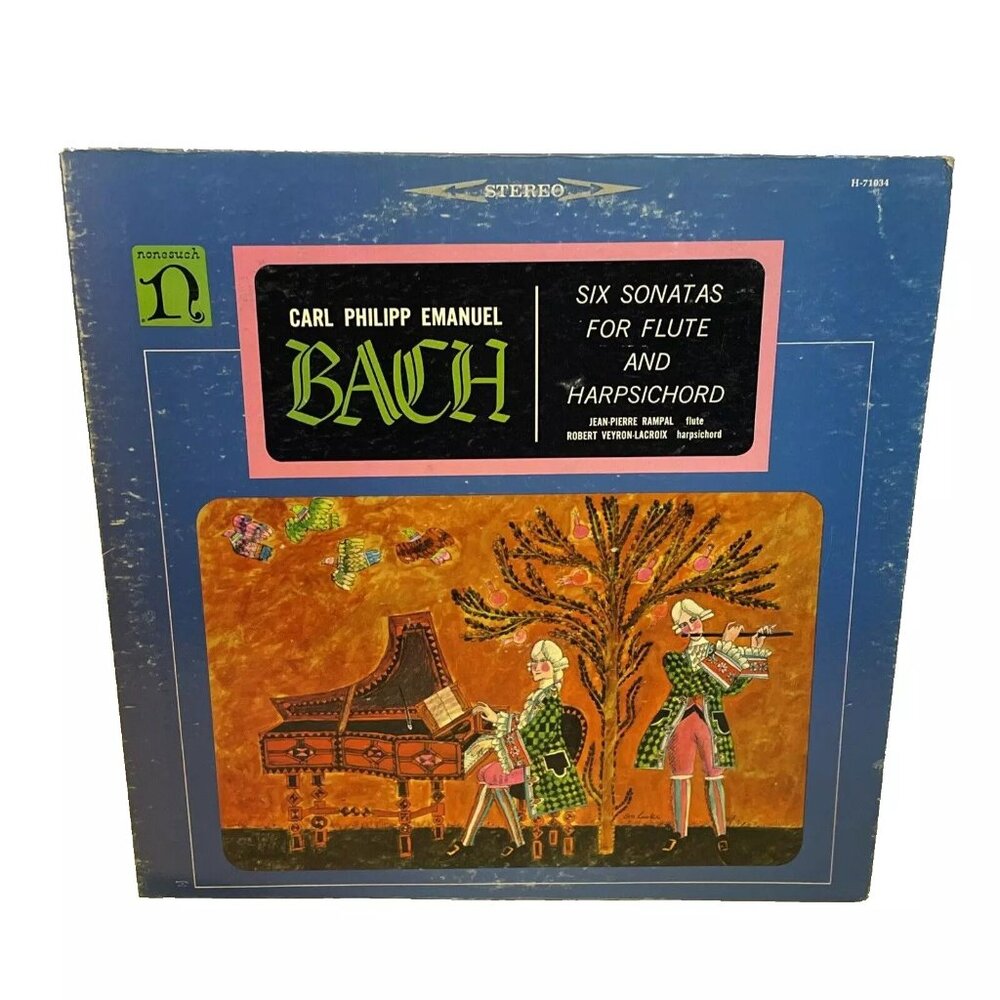 Six Sonatas For Flute And Harpsichord (Vinyl, 1965) Nonesuch H-71034 VG+ LP